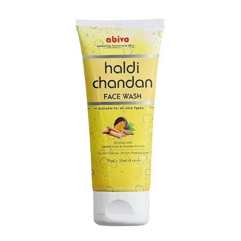 Abivo Haldi Chandan Face Wash | Natural Glow Face Wash for Scar removal ...