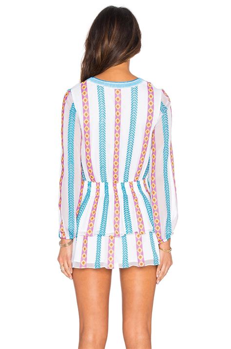 Tessora Boho Mini Dress in White | REVOLVE
