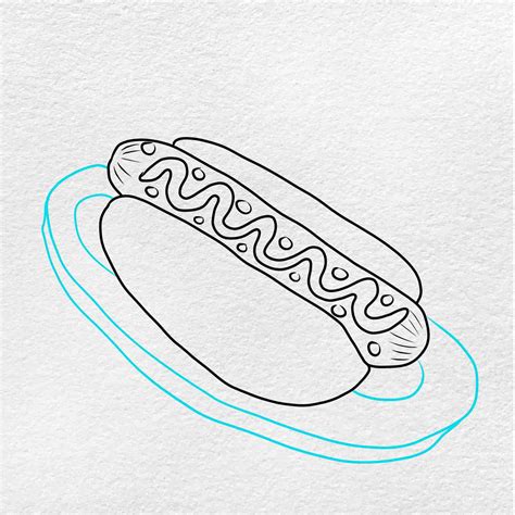 How to Draw Hot Dog - HelloArtsy