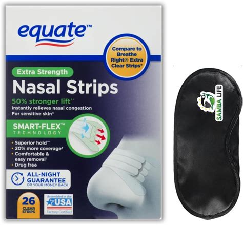 Amazon.com: Samba Life Equate Nasal Strips for Snoring Breathe Right ...