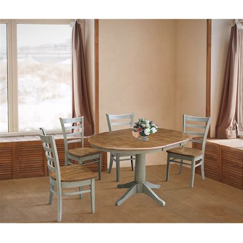 International Concepts Distressed Hickory/Stone Traditional Dining Room ...
