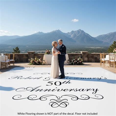 Custom 50th Wedding Anniversary Dance Floor Decal | Party Sign Decal - Etsy