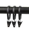 Buy 1 in. Decorative Deluxe Pivot Rings in Black with Clips (Set of 10 ...