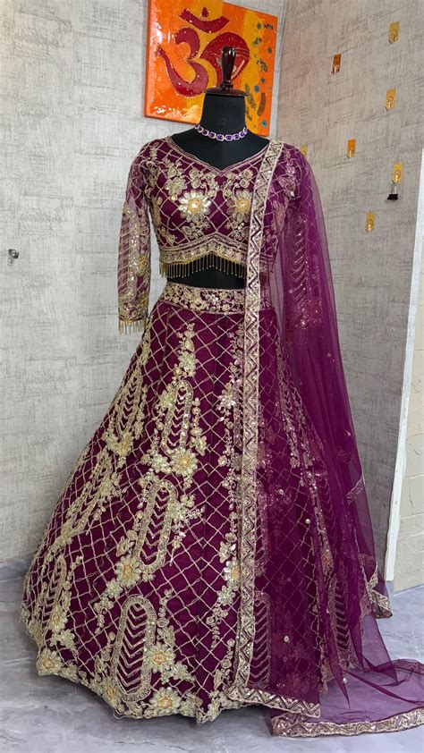 Party-wear Quality Soft Net Coding Sequence Work Lehenga Choli – Dharm ...