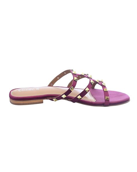 Buy Fuchsia Stone Multi Straps Flats for Women | Women's Flats | Chere