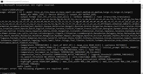 Openai Whisper Command Line 的图像结果