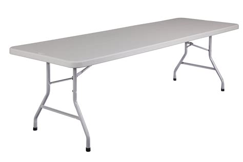 NPS® 30" x 96" Heavy Duty Rectangular Folding Table, Speckled Grey ...