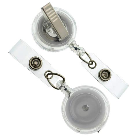 Specialist ID - 100 Pack Clear Retractable Badge Reels with Medical ...