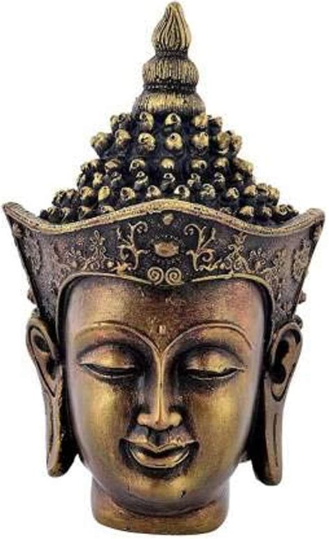 Buy Kunti Craft Brass Buddha Head I Lord Buddha Head Brass Idol ...