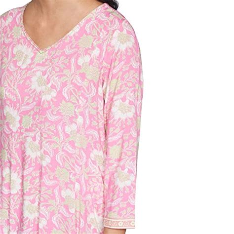 Buy global desi Brand Floral Viscose V Neck Womens Flared Kurta ...