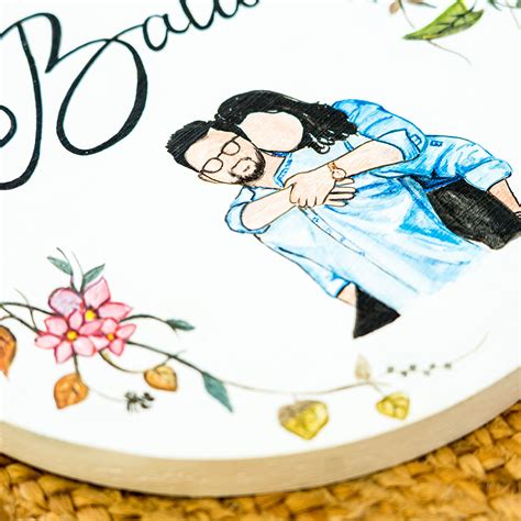 Buy Personalized Photo Based Character Sketch Nameboard - Circle Online ...