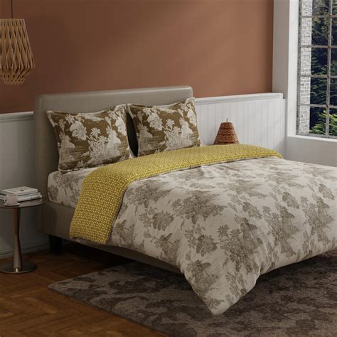 Buy BICHAUNA Amelia Cotton 4Pcs Printed Double Bed-In-A-Bag Set from ...