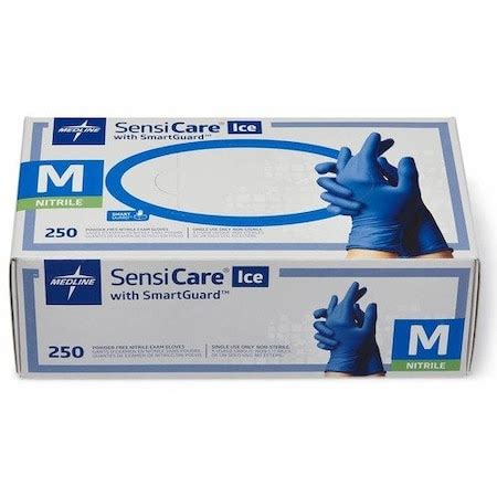 MEDLINE INDUSTRIES Voilet Blue, M, 2.8 mil, Nitrile Powder-Free ...