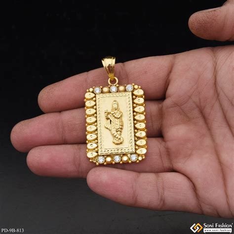 Krishna Gold Plated Pendant for Men - Elegant Filigree Design – Soni ...