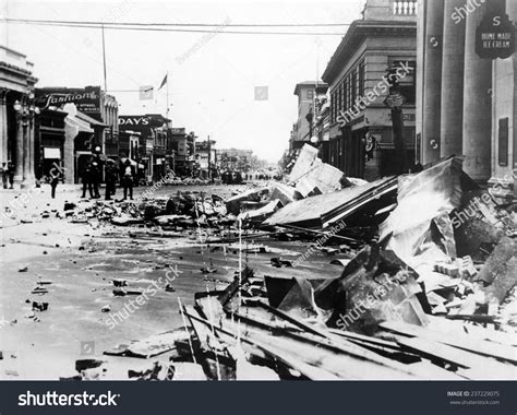 Santa Barbara Earthquake 1925 Registered 68 Stock Illustration ...