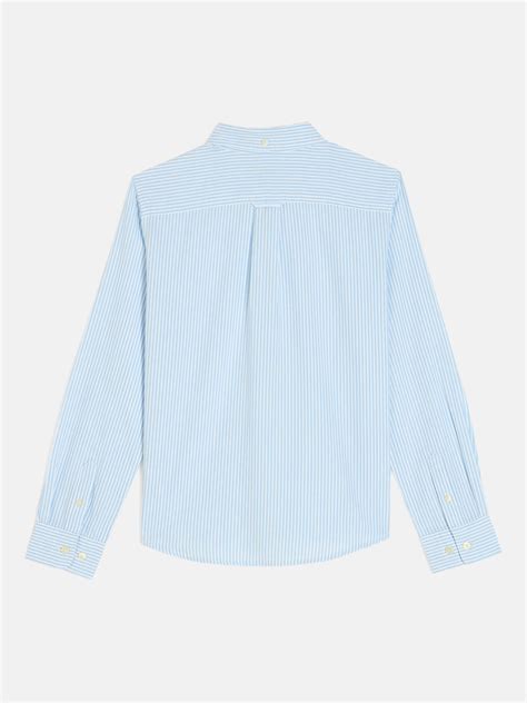 Shop Gant Boys Blue Button Down Collar Full Sleeves Shirt Online