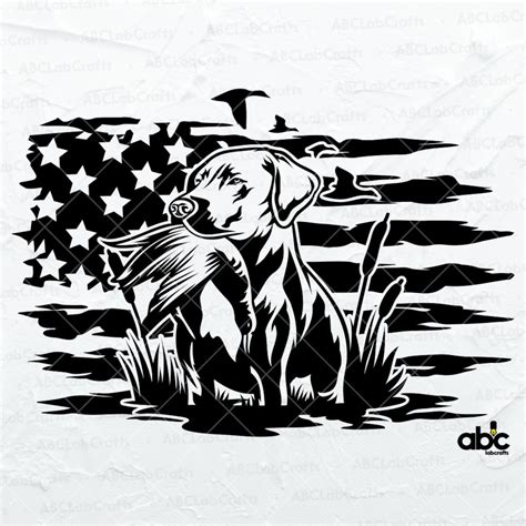 US Duck Hunting Svg File | Dog Hunt Duck Clipart | Labrador Retriever ...
