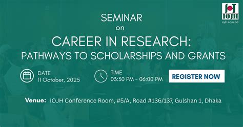 Career in Research: Pathways to Scholarships and Grants, A1, 1st floor ...