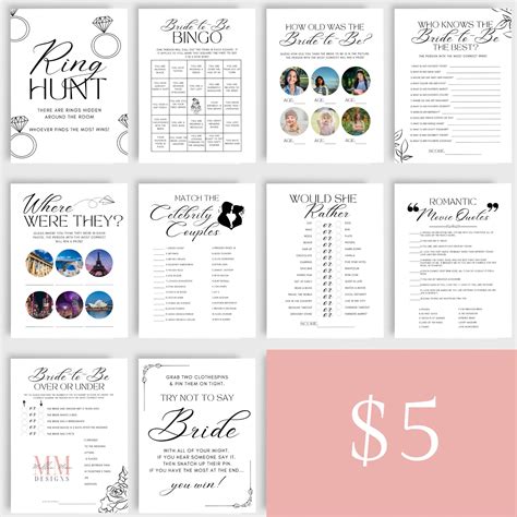 Bridal Shower Games Canva, Bridal Shower Games, Editable Where Were ...