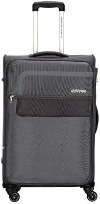 American Tourister Geneva Polyester 69 cms Dark Grey Softsided Check-in ...