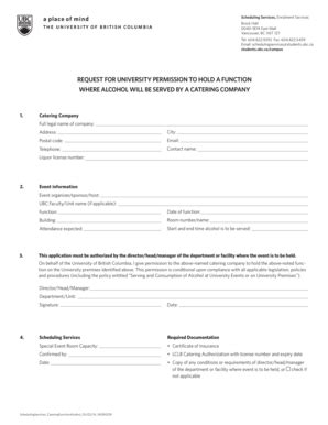 Fillable Online students ubc Request for university permission to hold ...