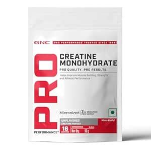 GNC Pro Performance Pure Micronized Creatine Monohydrate | 50g ...