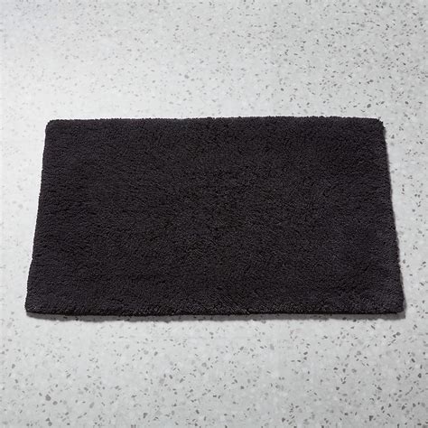 Kalani Organic Cotton Black Bath Mat 24"x36" + Reviews | CB2