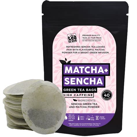 Buy Japanese Matcha Green Tea Bags - 40 Eco-Friendly Matcha Tea Sencha ...