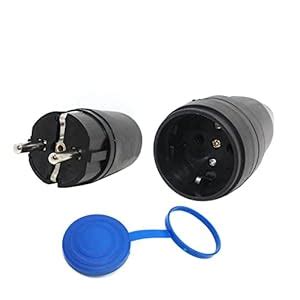 Buy EU Waterproof IP44 Round 2Pin Electric Power Male Plug Rewireable ...