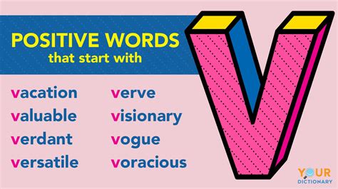 50 Positive Adjectives That Start With V V Words To, 47% OFF