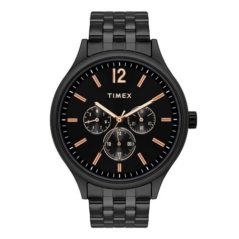 Timex Multifunctional Men's Black Dial Analog Watch