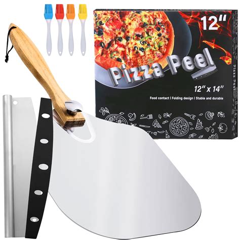 Fabulas Pizza Peel Aluminum Pizza Spatula, 12" x 14" Metal Pizza Paddle ...