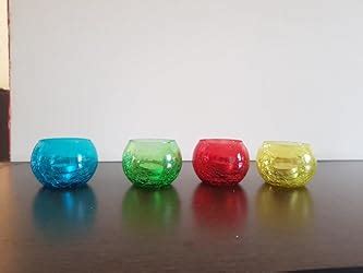 Buy Brahmz® Glass Tea Light Candle Holder Home Decoration Mosaic Multi ...