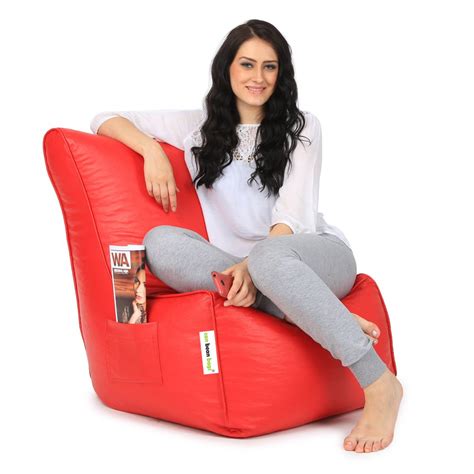 can bean bags Classic XXL Bean Bag Chair with Beans - Red : Amazon.in ...
