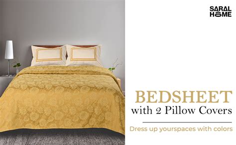 Saral Home Soft Cotton Jardin Floral Breathable & Wrinkle Free Bedsheet ...