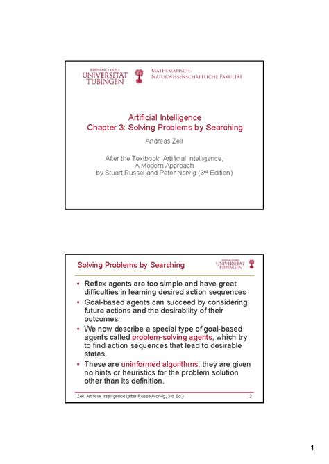 AI 101: Notes on Problem-Solving Agents from Chapter 3 - Studocu