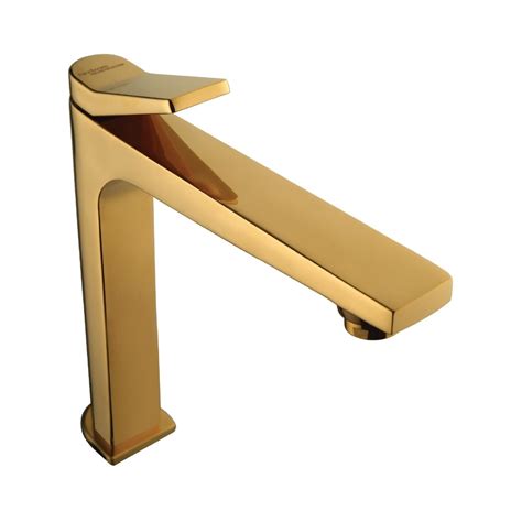 Hindware Table Mounted Tall Boy Basin Tap Edge F410002PGD - Gold on ...
