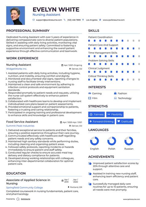 10+ Nursing Assistant Resume Samples & Templates for 2025