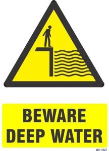SignageShop Beware Deep Water Emergency Sign Price in India - Buy ...
