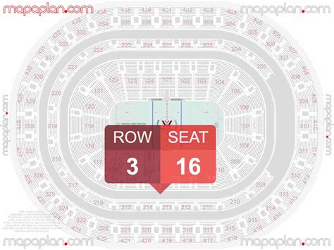 Montreal Bell Centre detailed interactive seating map with seat & row numbers - MapaPlan.com