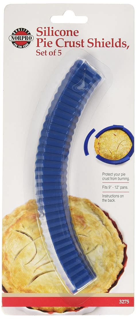 Buy Norpro 3275 Silicone Pie Crust Shields, 5-Piece, One Size, Blue ...