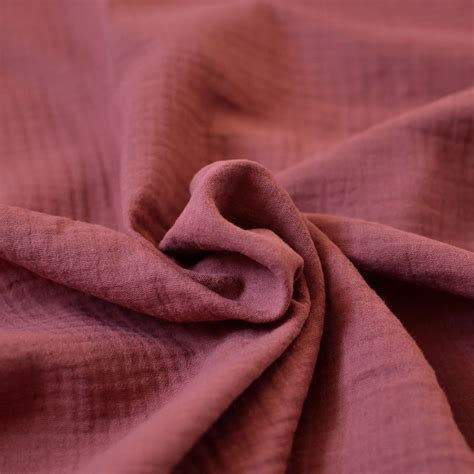 Tissu double-gaze coton Bio | terracotta - A&A Patrons