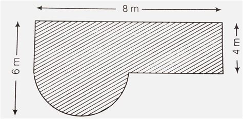 Find the area of the shaded field shown in figure.