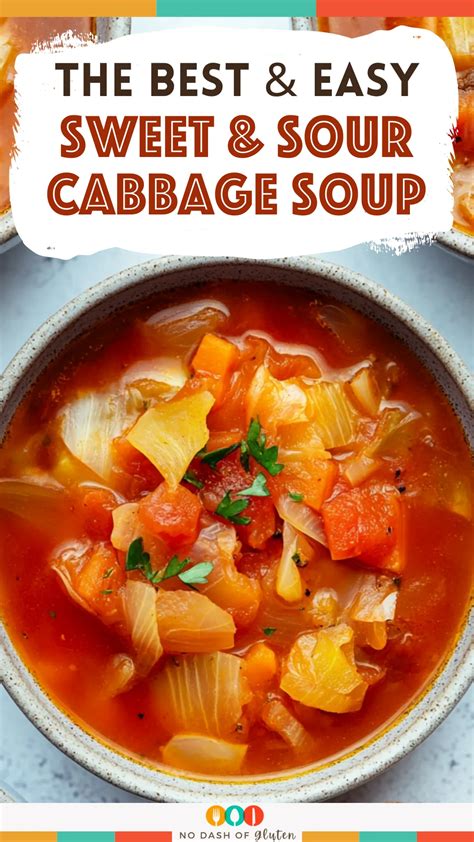 Easy Sweet & Sour Cabbage Soup