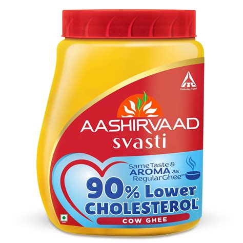 Aashirvaad Svasti 90% Lower Cholesterol Ghee | Cow Ghee with Rich Aroma ...