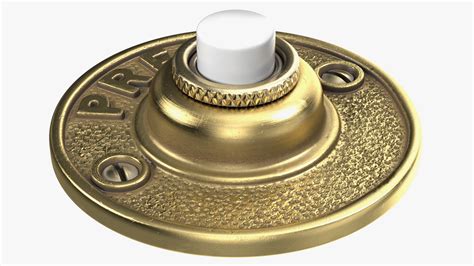 3D model Round Brass Door Buzzer Button Gold | 3D Molier International