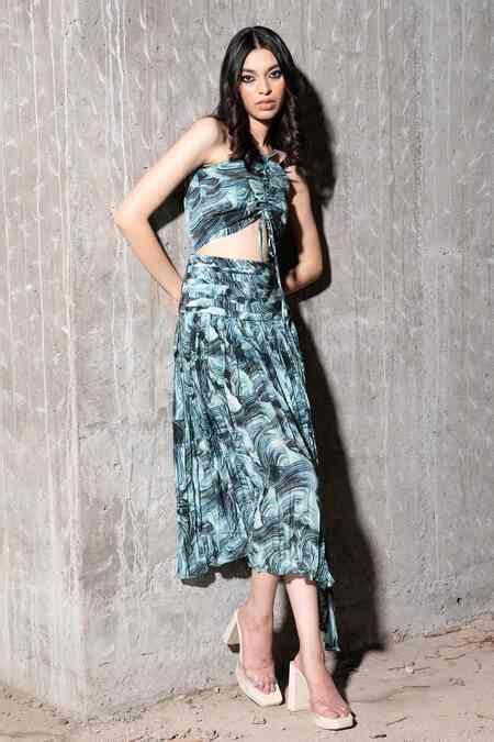 Buy Multi Color Viscose Coastal Breeze Pattern Skirt For Women by ...