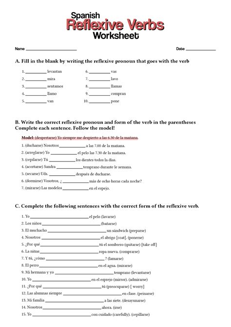 Reflexive Verb Spanish