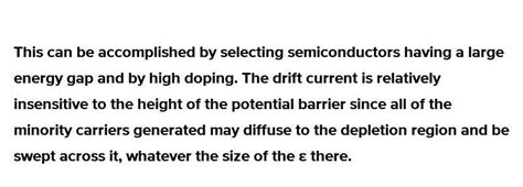 the drift current is relatively insensitive to the height of the ...