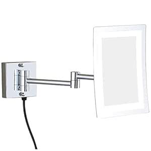 GURUN Wall Mounted Makeup Mirror Lighted Rectangle with 3x ...